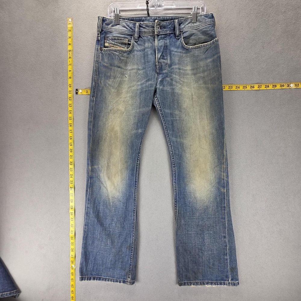 Diesel Jeans‎ Mens 29x30 Blue Zatiny Regular Bootcut Button Fly 008AT